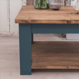 Rustic Coffee Table - Reclaimed Glasshouse Handmade Painted Made in The UK - thumbnail 3