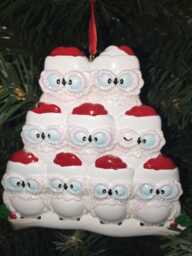 Personalized Owl Family Christmas Ornament, Resin Keepsake