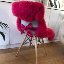 Silver Grey Double Short Wool Shearling, Genuine Sheepskin, Grey, Long Sheepskin Rug, Upholstery Projects, Bespoke Sizes - thumbnail 4