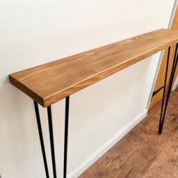 Long Hallway Console Table With Hairpin Legs - Rustic Living Room - thumbnail 4