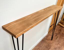 Long Hallway Console Table With Hairpin Legs - Rustic Living Room - thumbnail 1