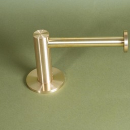 Brushed Brass Toilet Paper Holder - Satin Solid - The Origin Hardware - thumbnail 4