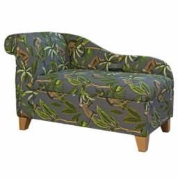 Grey Monkey Storage Chaise Longue - Tropical Jungle Indoor Ottoman Lounger Handmade in Britain - thumbnail 2