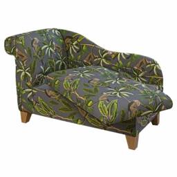 Grey Monkey Storage Chaise Longue - Tropical Jungle Indoor Ottoman Lounger Handmade in Britain - thumbnail 1