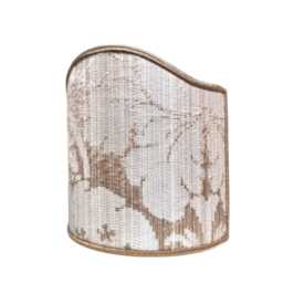 Pair Of Clip-On Shield Shades Rubelli Fabric Mother Pearl Ruzante Silk Damask Mini Lampshade - Handmade in Italy - thumbnail 4