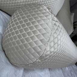 "Cream Bolster Cushion in Designerbeaumont Textiles Fabric - Home Decor Accent 16"" X 6" - thumbnail 3