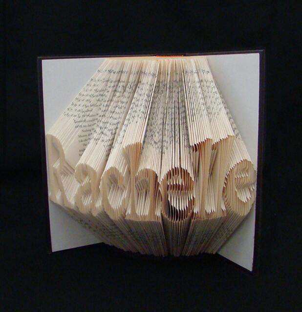 Rachelle 8 Letters Names Personalized Gift Custom Order Anniversary Birthday Gift Folded Book Art Sculpture - image 1