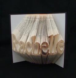 Rachelle 8 Letters Names Personalized Gift Custom Order Anniversary Birthday Gift Folded Book Art Sculpture - thumbnail 1