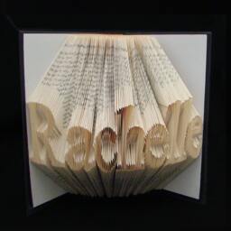 Rachelle 8 Letters Names Personalized Gift Custom Order Anniversary Birthday Gift Folded Book Art Sculpture - thumbnail 3