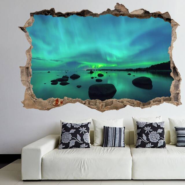 Northern Lights Nature View Wall Decal Sticker Mural Poster Print Art Home Office Decor Fr4 - image 1