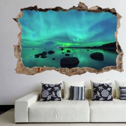 Northern Lights Nature View Wall Decal Sticker Mural Poster Print Art Home Office Decor Fr4 - thumbnail 1