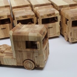 68 cm Length Handmade Wooden Truck, Natural Wood Office Colleague Gift, Boss Day Gift , Wedding Present, Driver Retirement - thumbnail 2