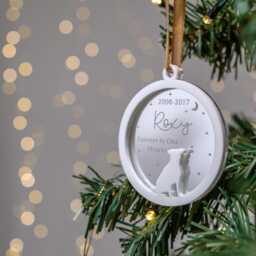 Dog Memorial Gift Custom Christmas Ornament With Loss Of Bauble Remembrance Bereavement - thumbnail 2