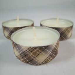 Argyle Candles, Decorated Tea Lights, Washi Tealights, Vanilla Party Vintage Mango Candles, Favours, Party Bags - thumbnail 2