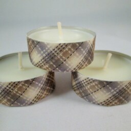 Argyle Candles, Decorated Tea Lights, Washi Tealights, Vanilla Party Vintage Mango Candles, Favours, Party Bags - thumbnail 3
