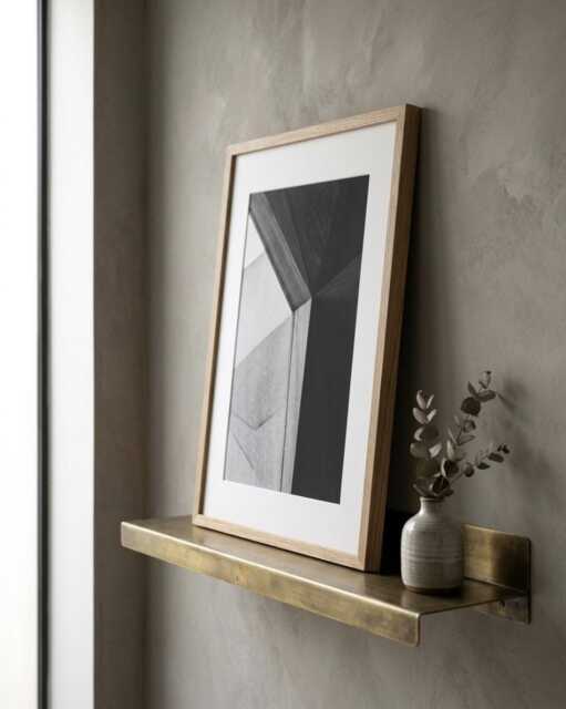 Handmade Solid Oak Photo Frame - Modern Hardwood Picture - image 1