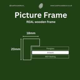 Handmade Solid Oak Photo Frame - Modern Hardwood Picture - thumbnail 3