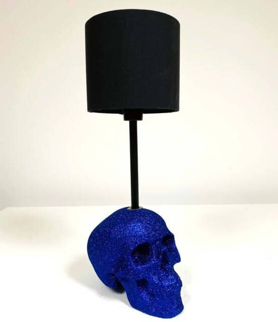 Skull Glitter Lamp // Decor Handmade By Haus Of Skulls - image 1