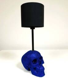 Skull Glitter Lamp // Decor Handmade By Haus Of Skulls - thumbnail 1