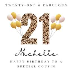 Personalised Cousin 21st Birthday Candle Gift Card Hamper Cards B - thumbnail 4