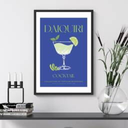 Daiquiri Cocktail Art Print Poster - Party Signature Drink Sign Trendy Wall Decor Minimalist Elegant Retro Gift A5 A4 A3 - thumbnail 2