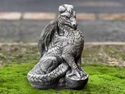 Fantasy Dragon Statue Concrete Large Decor Stone Animal Decoration Wildlife Ornament Sitting Art Guardian Home Gift - thumbnail 1