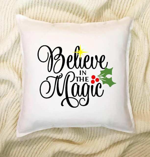 Couch Pillow, Throw Christmas Gift, Home Decor, Believe in The Magic, Gifts 20, Farmhouse Pillow