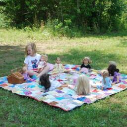 Full Size Patchwork Quilt Classic Americana Cotton Blanket - 81x81 - thumbnail 4