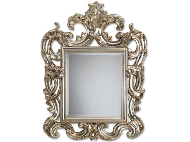 Classic Baroque Rococo Wall Mirror Antique Silver - Trumeau Made in Italy Louis Xiv Style Mirror Italian Item #8060 - image 1