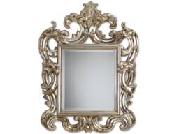 Classic Baroque Rococo Wall Mirror Antique Silver - Trumeau Made in Italy Louis Xiv Style Mirror Italian Item #8060 - thumbnail 1