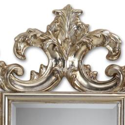 Classic Baroque Rococo Wall Mirror Antique Silver - Trumeau Made in Italy Louis Xiv Style Mirror Italian Item #8060 - thumbnail 2