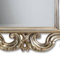 Classic Baroque Rococo Wall Mirror Antique Silver - Trumeau Made in Italy Louis Xiv Style Mirror Italian Item #8060 - thumbnail 3