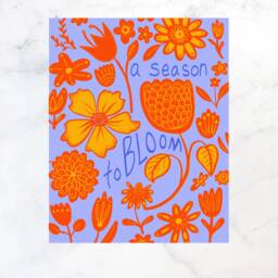 A Season To Bloom Art Print Digital Download - Printable Artwork -Floral Illustration House Warming Gift - thumbnail 2