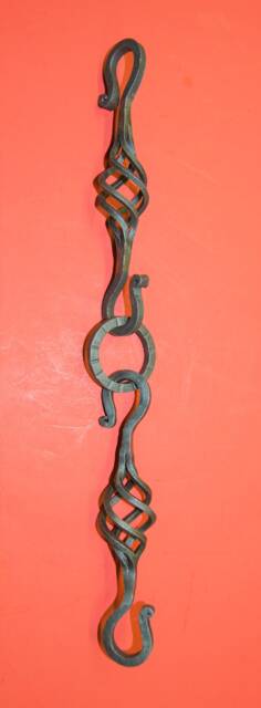 Lighting Chandelier Lamp Basket S Hook Chain & Ring, Forged Wrought Iron, 16 - image 1