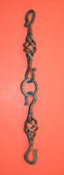 Lighting Chandelier Lamp Basket S Hook Chain & Ring, Forged Wrought Iron, 16 - thumbnail 1
