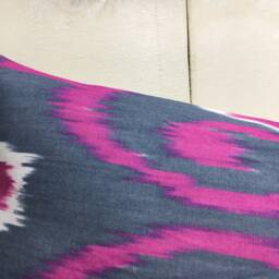 Handwoven Silk Ikat Pillow Cover 10x24, Turkish Decor - thumbnail 2