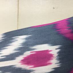 Handwoven Silk Ikat Pillow Cover 10x24, Turkish Decor - thumbnail 3