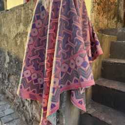 Bohemian Style Hand Embroidered Kantha Throw Carpet Inspired Home Decor - thumbnail 4