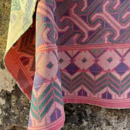 Bohemian Style Hand Embroidered Kantha Throw Carpet Inspired Home Decor - thumbnail 2