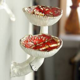 Double Mushroom Shelf, Decor, Shelves, Crystal Mushroom, Wall Floating Jewelry Holder - thumbnail 3