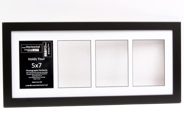 5x7 Multiple 3 4 5 6 7 8 9 10 Opening Black Picture Frame With Matting, Multi Photo Collage - image 1