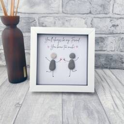 Best Friend Gifts, Pebble Picture Birthday Gift For Her, Frame, Unusual Gifts Women, 60Th Gifts Women - thumbnail 2