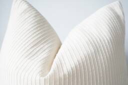 Cream Striped Pillow Cover - thumbnail 1