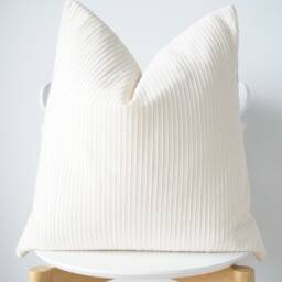 Cream Striped Pillow Cover - thumbnail 3
