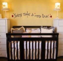 Fairy Tales Vinyl Wall Decal, Nursery Room Decor, Do Come True With Star Accents, Princess/Prince - thumbnail 1