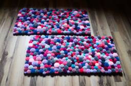 Pompom Rug, Carpet, Home, Home Decoration, Room, Bedroom Child Rug Kids, Baby Shower, Living Pompom, Pompones, Gifts