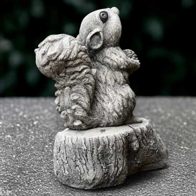 Stone Squirrel Statue Concrete Sculpture Cement Animal Ornament Front Door Decoration Squirrel Lover Gift Handmade Art - image 1