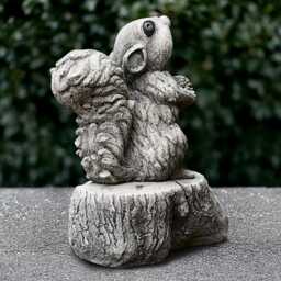 Stone Squirrel Statue Concrete Sculpture Cement Animal Ornament Front Door Decoration Squirrel Lover Gift Handmade Art - thumbnail 3