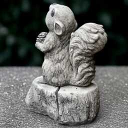 Stone Squirrel Statue Concrete Sculpture Cement Animal Ornament Front Door Decoration Squirrel Lover Gift Handmade Art - thumbnail 4