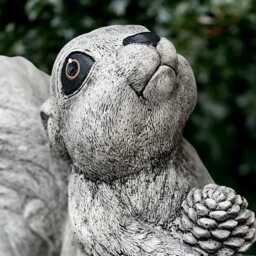 Stone Squirrel Statue Concrete Sculpture Cement Animal Ornament Front Door Decoration Squirrel Lover Gift Handmade Art - thumbnail 2
